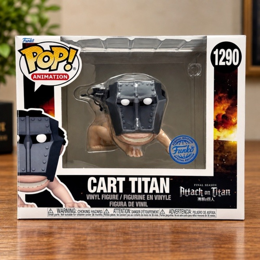 Funko Pop Attack on Titan Cart Titan #1290 Special Edition 6" Figure Box Wear